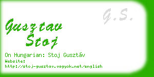 gusztav stoj business card